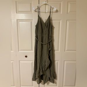 Aerie ruffle wrap maxi dress
